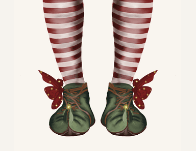 Hand-drawn elf shoes